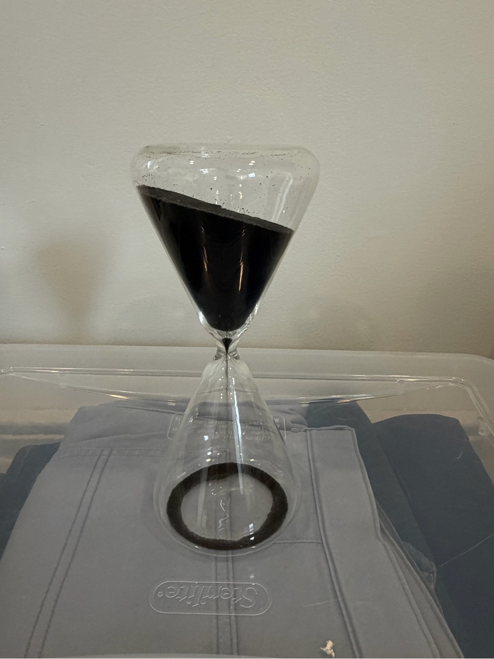 Pier 1 imports home decor Hourglass with black Sand